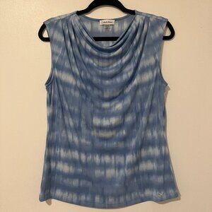 Calvin Klein sleeveless blue blouse
